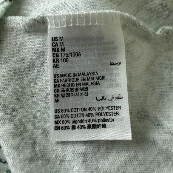 Karen Scott Casual Women's Top Sz Medium Geometric Leaf Pattern 3/4 Sleeve Green - Picture 5 of 7